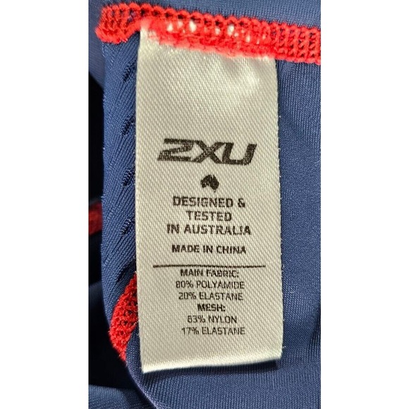 2XU Running Singlet Triathlon Tank Sleeveless 1/2 Zip Blue WOMENS SIZE LARGE - Picture 8 of 10
